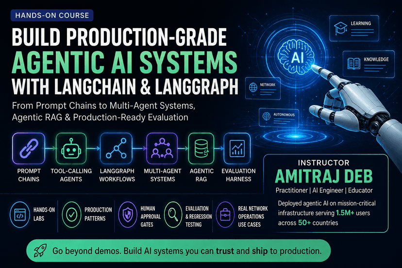 Building Production Agentic AI Systems: LangChain, LangGraph, RAG & Evaluation