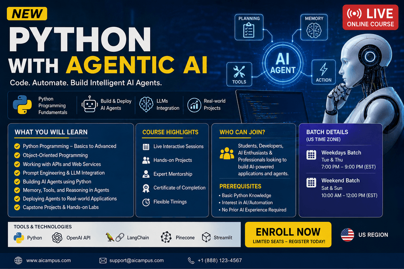 New Python with Agentic AI course